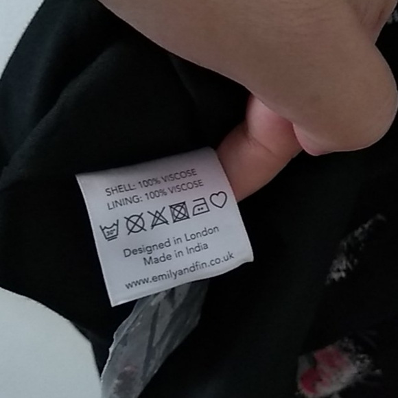 Emily& Fin Heather Retro Pom Pom Gloral A Line Semi Tailored Dress Size 8 - Picture 8 of 12